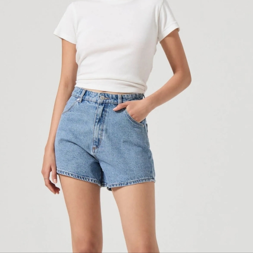 ROLLA'S Light Blue Denim High-Rise Shorts